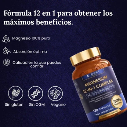 Magnesium 12-in-1 Complex – 12 Tipos de Magnesio en 1 Fórmula Potente
