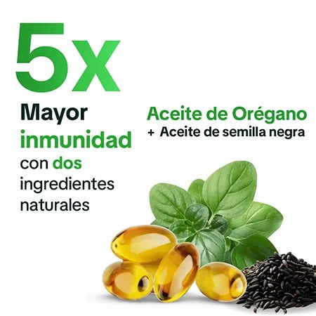 Aceite de Oregano 6000 mg x 90 Softgels - Sistema inmune y defensas